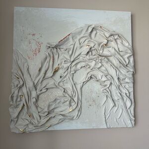 Elegant Abstract Art Piece with Gold Accents